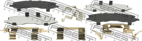 Febest 0203-Z50F - Противоскрипная пластина, тормозные колодки(задняя пластина) autospares.lv