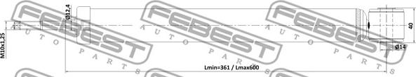 Febest 02110-016R - Амортизатор autospares.lv