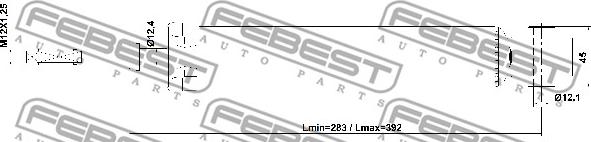 Febest 02110-020R - Амортизатор autospares.lv