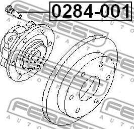 Febest 0284-001 - Шпилька ступицы колеса autospares.lv