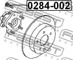 Febest 0284-002 - Шпилька ступицы колеса autospares.lv