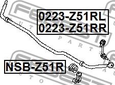 Febest 0223-Z51RR - Тяга / стойка, стабилизатор autospares.lv