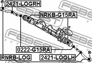 Febest 2421-LOGLH - Наконечник рулевой тяги, шарнир autospares.lv