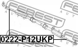 Febest 0222-P12UKP - Осевой шарнир, рулевая тяга autospares.lv