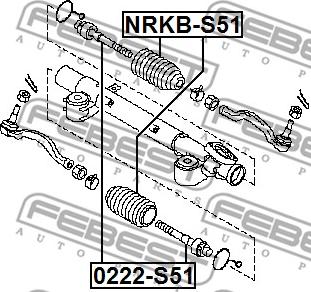 Febest NRKB-S51 - Пыльник, рулевое управление autospares.lv