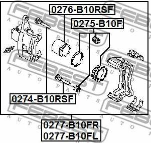 Febest 0276-B10RSF - Поршень, корпус скобы тормоза autospares.lv