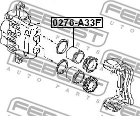 Febest 0276-A33F - Поршень, корпус скобы тормоза autospares.lv