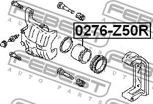 Febest 0276-Z50R - Поршень, корпус скобы тормоза autospares.lv