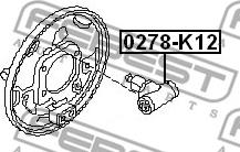 Febest 0278-K12 - Колесный тормозной цилиндр autospares.lv