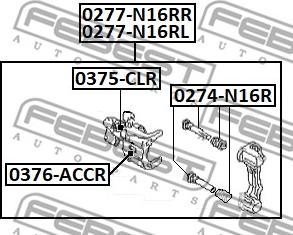 Febest 0277-N16RR - Тормозной суппорт autospares.lv