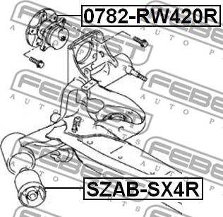 Febest 0782-RW420R - Ступица колеса, поворотный кулак autospares.lv