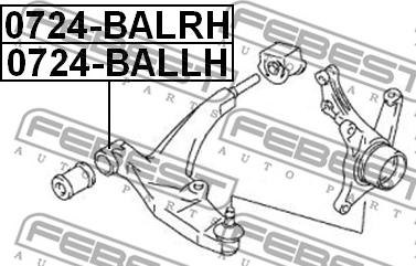 Febest 0724-BALRH - Рычаг подвески колеса autospares.lv