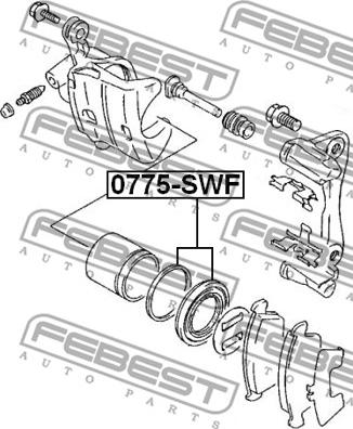 Febest 0775-SWF - Ремкомплект, тормозной суппорт autospares.lv