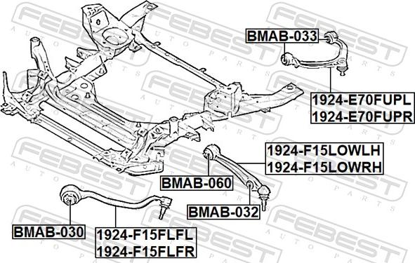 Febest 1924-F15LOWLH - Рычаг подвески колеса autospares.lv