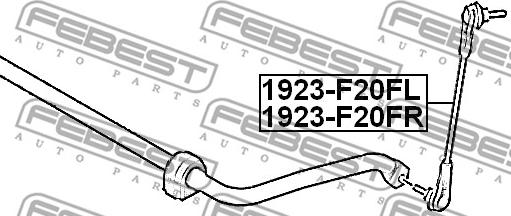 Febest 1923-F20FR - Тяга / стойка, стабилизатор autospares.lv