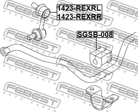 Febest 1423-REXRR - Тяга / стойка, стабилизатор autospares.lv