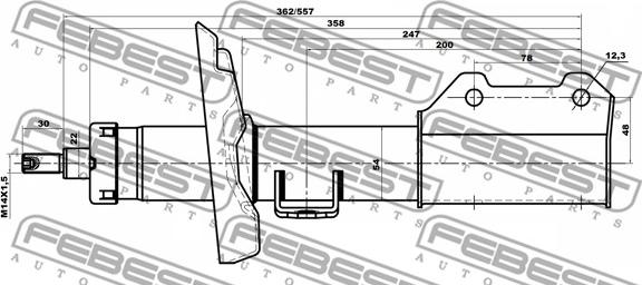 Febest 10660581FR - Амортизатор autospares.lv