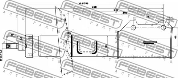 Febest 10660617FL - Амортизатор autospares.lv