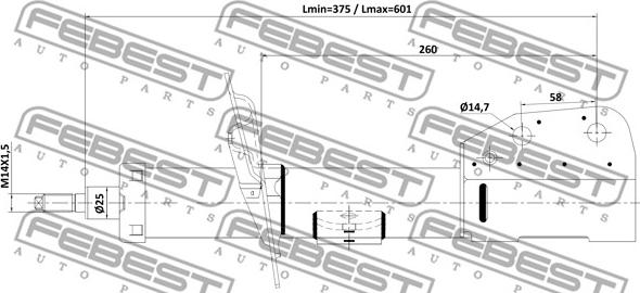 Febest 10110-002FL - Амортизатор autospares.lv