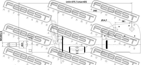 Febest 10110-002FR - Амортизатор autospares.lv