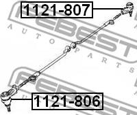 Febest 1121-806 - Наконечник рулевой тяги, шарнир autospares.lv