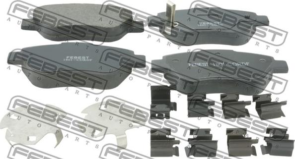 Febest 1801-CORDF - Тормозные колодки, дисковые, комплект autospares.lv