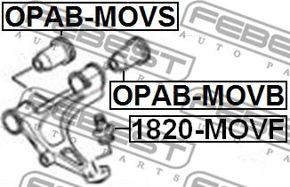 Febest OPAB-MOVS - Сайлентблок, рычаг подвески колеса autospares.lv