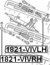 Febest 1821-VIVRH - Наконечник рулевой тяги, шарнир autospares.lv