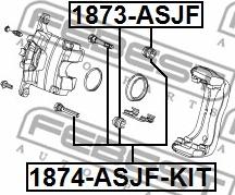 Febest 1874-ASJF-KIT - Направляющий болт, корпус скобы тормоза autospares.lv