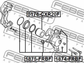 Febest 1875-FRBF - Ремкомплект, тормозной суппорт autospares.lv