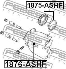 Febest 1875-ASHF - Ремкомплект, тормозной суппорт autospares.lv