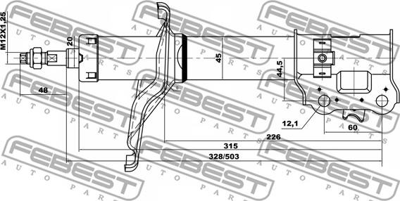 Febest 12666483FR - Амортизатор autospares.lv