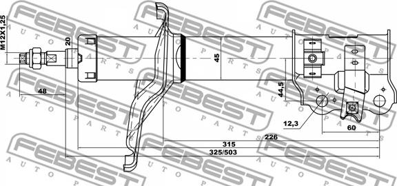 Febest 12666482FL - Амортизатор autospares.lv