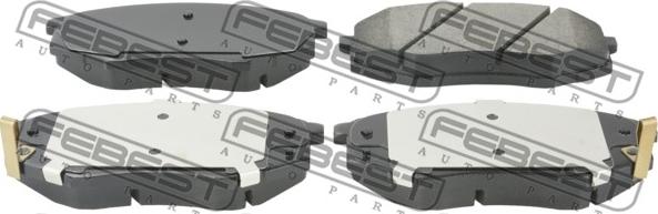 Febest 1201-IX35F - Тормозные колодки, дисковые, комплект autospares.lv