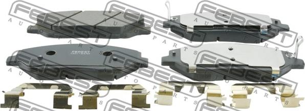 Febest 1201-SANF - Тормозные колодки, дисковые, комплект autospares.lv