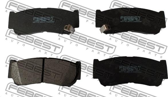 Febest 1201-SANR - Тормозные колодки, дисковые, комплект autospares.lv