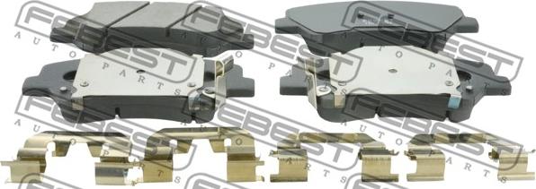 Febest 1201-SBF - Тормозные колодки, дисковые, комплект autospares.lv