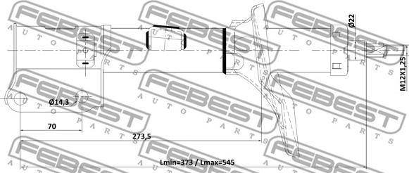 Febest 12110-021FR - Амортизатор autospares.lv