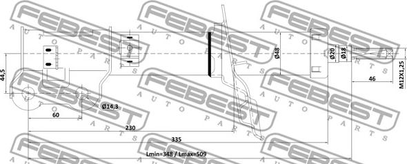 Febest 12110-022FR - Амортизатор autospares.lv