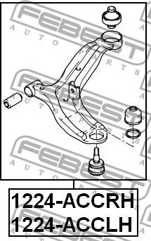 Febest 1224-ACCRH - Рычаг подвески колеса autospares.lv