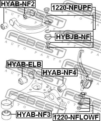 Febest 1220-NFUPF - Шаровая опора, несущий / направляющий шарнир autospares.lv