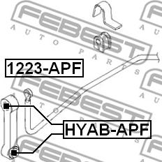 Febest HYAB-APF - Подвеска, стойка вала autospares.lv