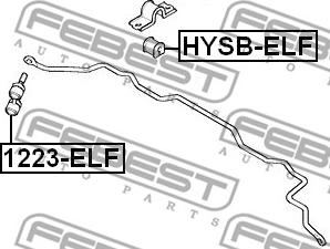 Febest 1223-ELF - Тяга / стойка, стабилизатор autospares.lv