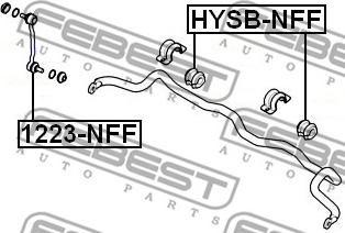 Febest 1223-NFF - Тяга / стойка, стабилизатор autospares.lv