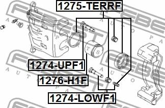 Febest 1274-UPF1 - Направляющий болт, корпус скобы тормоза autospares.lv