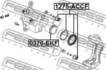 Febest 1275-ACCF - Ремкомплект, тормозной суппорт autospares.lv