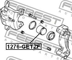 Febest 1276-GETZF - Поршень, корпус скобы тормоза autospares.lv