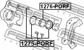 Febest 1276-PORF - Поршень, корпус скобы тормоза autospares.lv