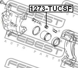 Febest 1273-TUCSF - Пыльник, управление корпуса скобы тормоза autospares.lv