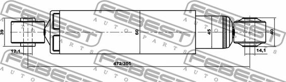 Febest 17655543R - Амортизатор autospares.lv